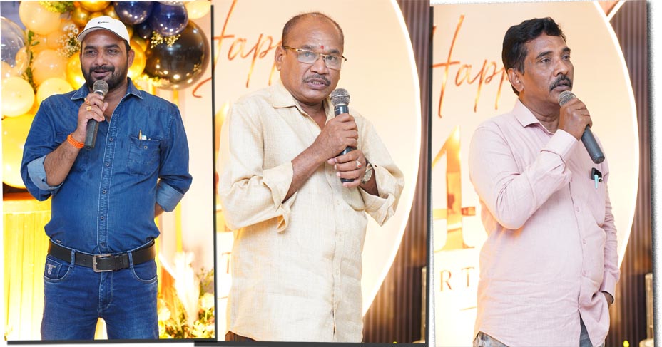 Sri Botcha Chakradhara Rao celebrating his 45th birthday with the Sai Infra Developers team in Visakhapatnam
